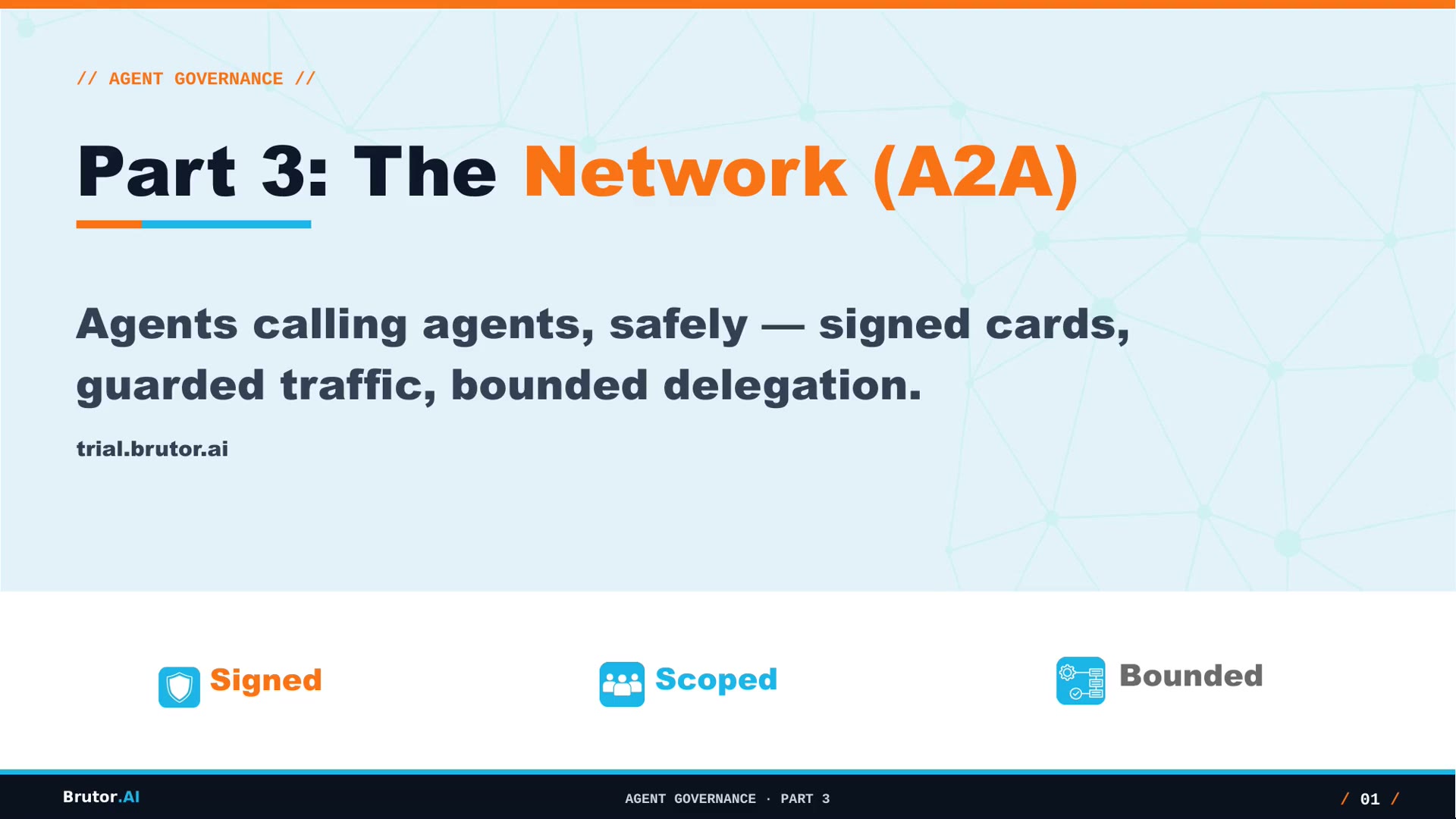 Agent Governance with Brutor — Part 3: The Network (A2A)