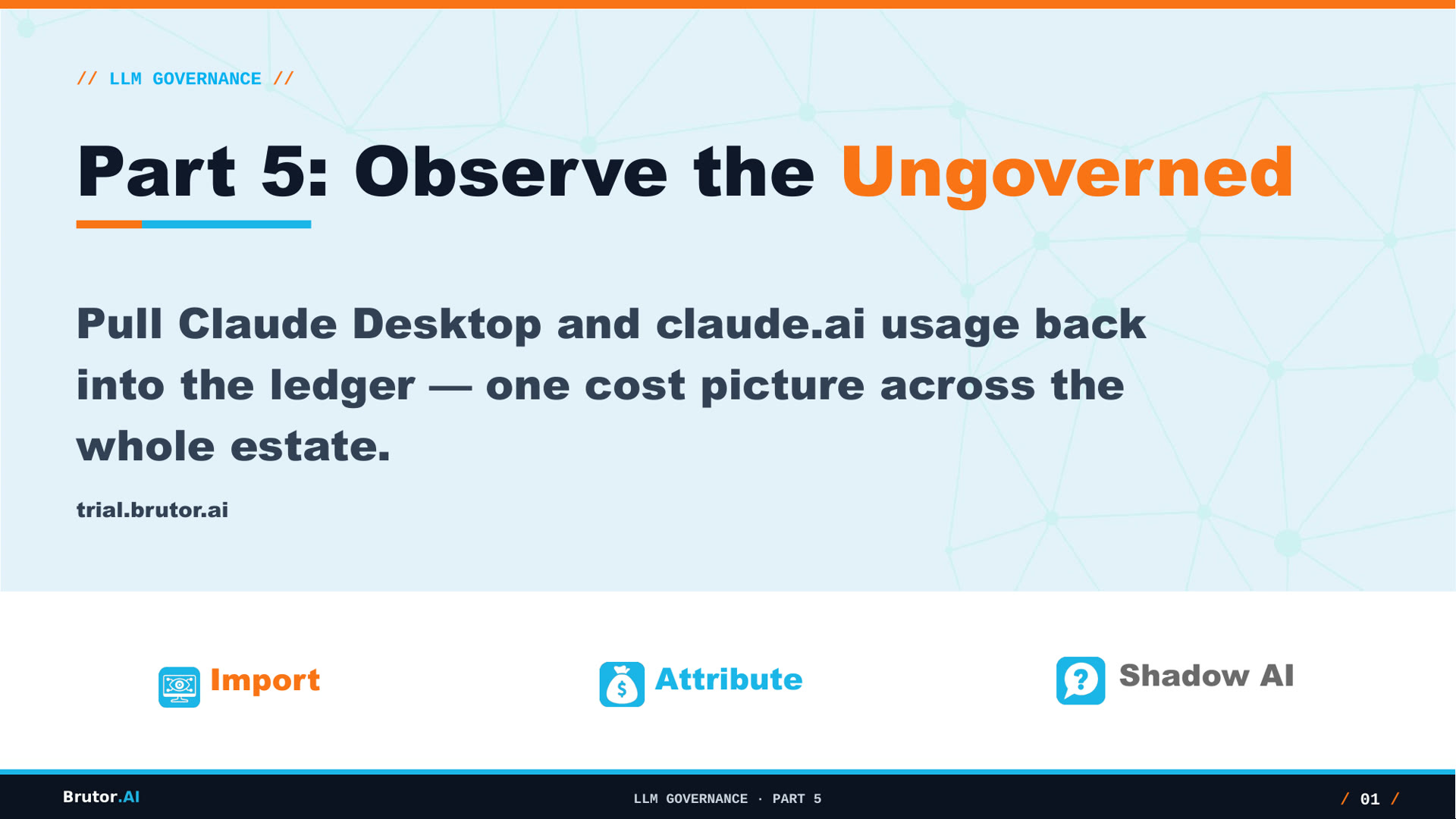 LLM Governance with Brutor — Part 5: Observe What You Can't Govern